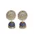 Blue gold plated Brass Alloy   pair of Earring