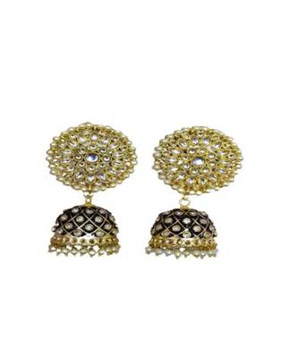 Black gold plated Brass Alloy   pair of Earring 1