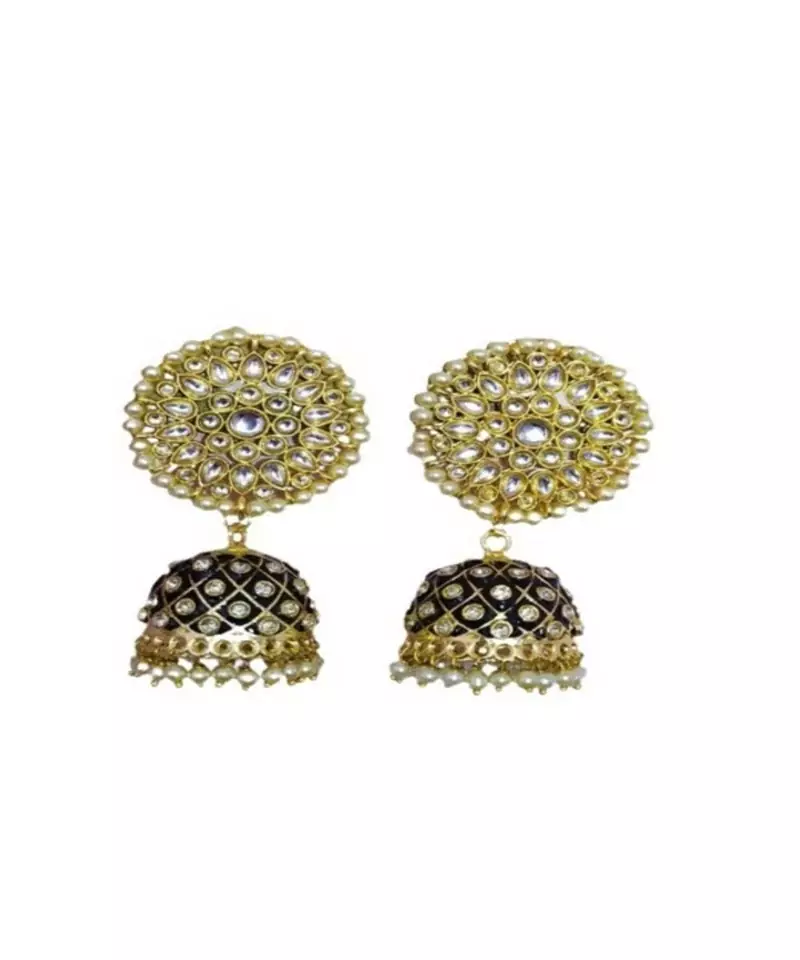 Black gold plated Brass Alloy   pair of Earring