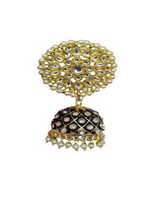 Black gold plated Brass Alloy   pair of Earring 3