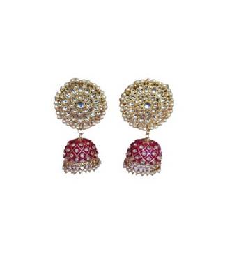 Red gold plated Brass Alloy   pair of Earring 2