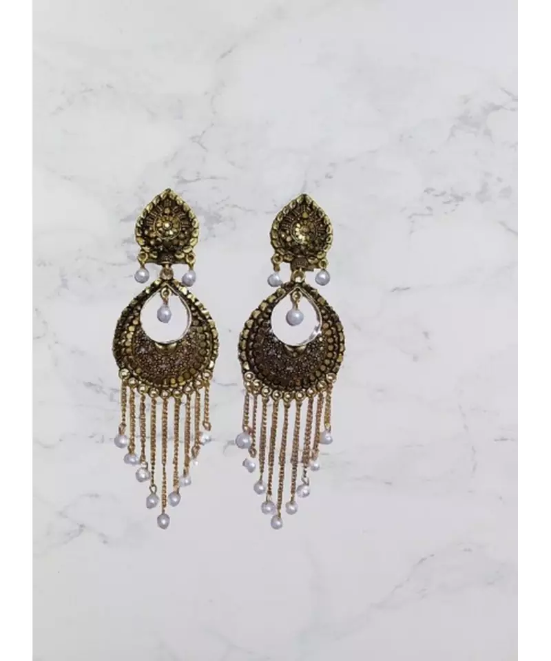 White gold plated Brass Alloy   pair of Earring