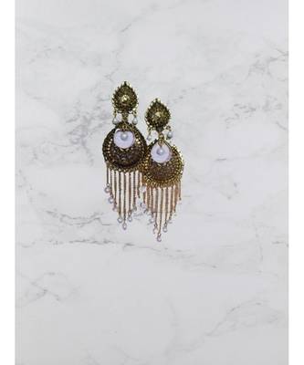 White gold plated Brass Alloy   pair of Earring 2