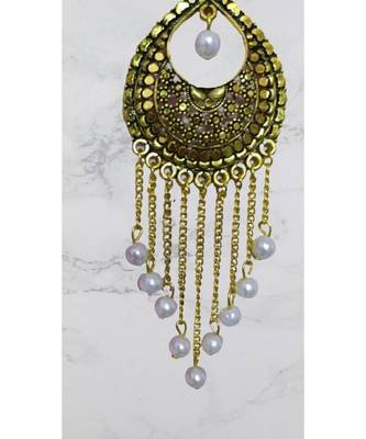 White gold plated Brass Alloy   pair of Earring 5