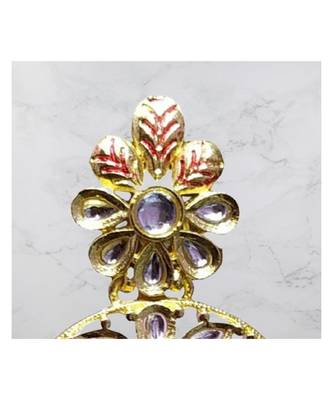 Red kundan antique gold Acrylic   pair of Earring 4
