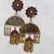 Maroon gold plated Brass Alloy   pair of Earring