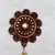 Maroon gold plated Brass Alloy   pair of Earring