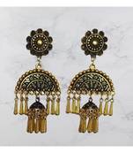 Black gold plated Brass Alloy   pair of Earring