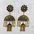 Black gold plated Brass Alloy   pair of Earring