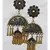 Black gold plated Brass Alloy   pair of Earring
