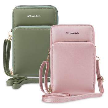 NFI essentials Girls Women's Multipocket Wallet Purse for Mobile Cell Phone Holder, Wallet Hand Purse Clutch (Pack of 2) 1
