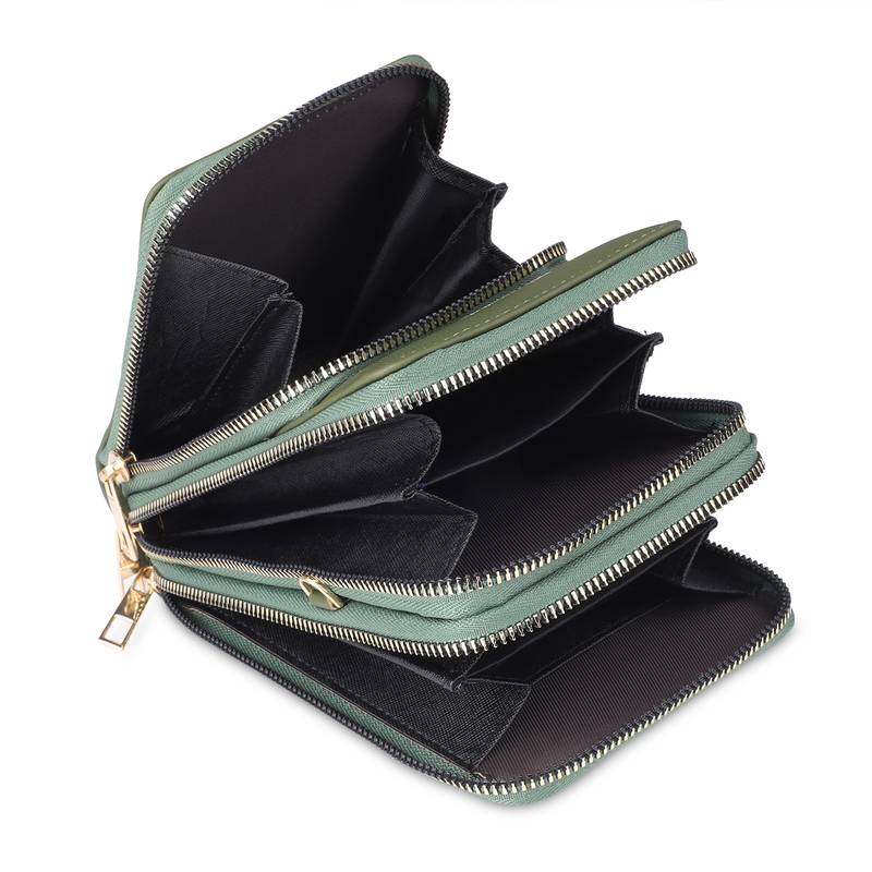 NFI essentials Girls Women's Multipocket Wallet Purse for Mobile Cell Phone Holder, Wallet Hand Purse Clutch (Pack of 2)