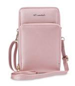 NFI essentials Girls Women's Multipocket Wallet Purse for Mobile Cell Phone Holder, Wallet Hand Purse Clutch (Pink)