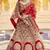 Stunning Red Heavy Hand Work & Embroidered Velvet Bridal Lehenga