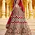 Stunning Red Heavy Hand Work & Embroidered Velvet Bridal Lehenga