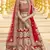 Stunning Red Heavy Hand Work & Embroidered Velvet Bridal Lehenga