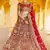 Stunning Red Heavy Hand Work & Embroidered Velvet Bridal Lehenga