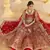 Stunning Red Heavy Hand Work & Embroidered Velvet Bridal Lehenga