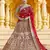 Stunning Red Heavy Hand Work & Embroidered Velvet Bridal Lehenga