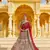 Stunning Red Heavy Hand Work & Embroidered Velvet Bridal Lehenga