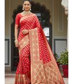 Red Woven Party Wear Art Silk Sarees