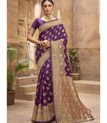 Purple Woven Party Wear Art Silk Sarees