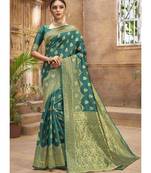 Green Woven Party Wear Art Silk Sarees