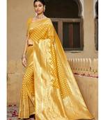 Yellow Woven Party Wear Art Silk Sarees