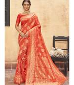 Red Woven Party Wear Art Silk Sarees