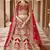 Stunning Red Heavy Hand Work & Embroidered Velvet Bridal Lehenga