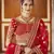 Stunning Red Heavy Hand Work & Embroidered Velvet Bridal Lehenga