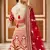 Stunning Red Heavy Hand Work & Embroidered Velvet Bridal Lehenga