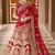 Stunning Red Heavy Hand Work & Embroidered Velvet Bridal Lehenga