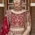 Stunning Red Heavy Hand Work & Embroidered Velvet Bridal Lehenga