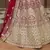 Stunning Red Heavy Hand Work & Embroidered Velvet Bridal Lehenga