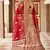 Stunning Red Heavy Hand Work & Embroidered Velvet Bridal Lehenga
