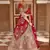 Stunning Red Heavy Hand Work & Embroidered Velvet Bridal Lehenga