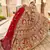 Stunning Red Heavy Hand Work & Embroidered Velvet Bridal Lehenga
