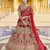 Stunning Red Heavy Hand Work & Embroidered Velvet Bridal Lehenga