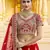 Stunning Red Heavy Hand Work & Embroidered Velvet Bridal Lehenga