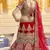 Stunning Red Heavy Hand Work & Embroidered Velvet Bridal Lehenga
