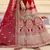 Stunning Red Heavy Hand Work & Embroidered Velvet Bridal Lehenga