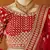 Stunning Red Heavy Hand Work & Embroidered Velvet Bridal Lehenga
