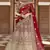 Stunning Red Heavy Hand Work & Embroidered Velvet Bridal Lehenga