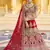 Stunning Red Heavy Hand Work & Embroidered Velvet Bridal Lehenga