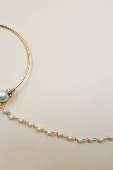 Multicolor agate nose-ring