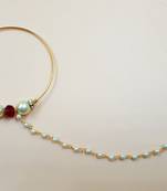 Multicolor agate nose-ring