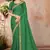 Green embroidered silk blend saree with blouse