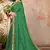 Green embroidered silk blend saree with blouse