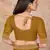 Mustard embroidered silk blend saree with blouse